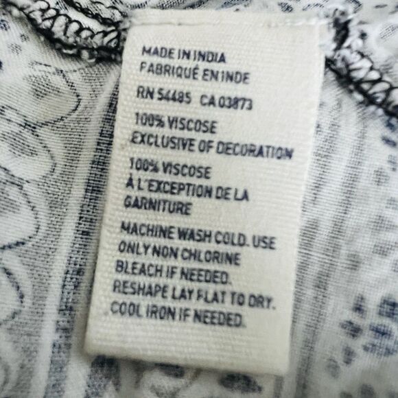 American Eagle Outfitters Black & Gray Floral Boho Sun Dress - Size Small - Picture 8 of 8